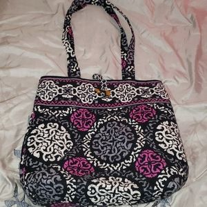 Vera Bradley Black and Pink Tote Bag